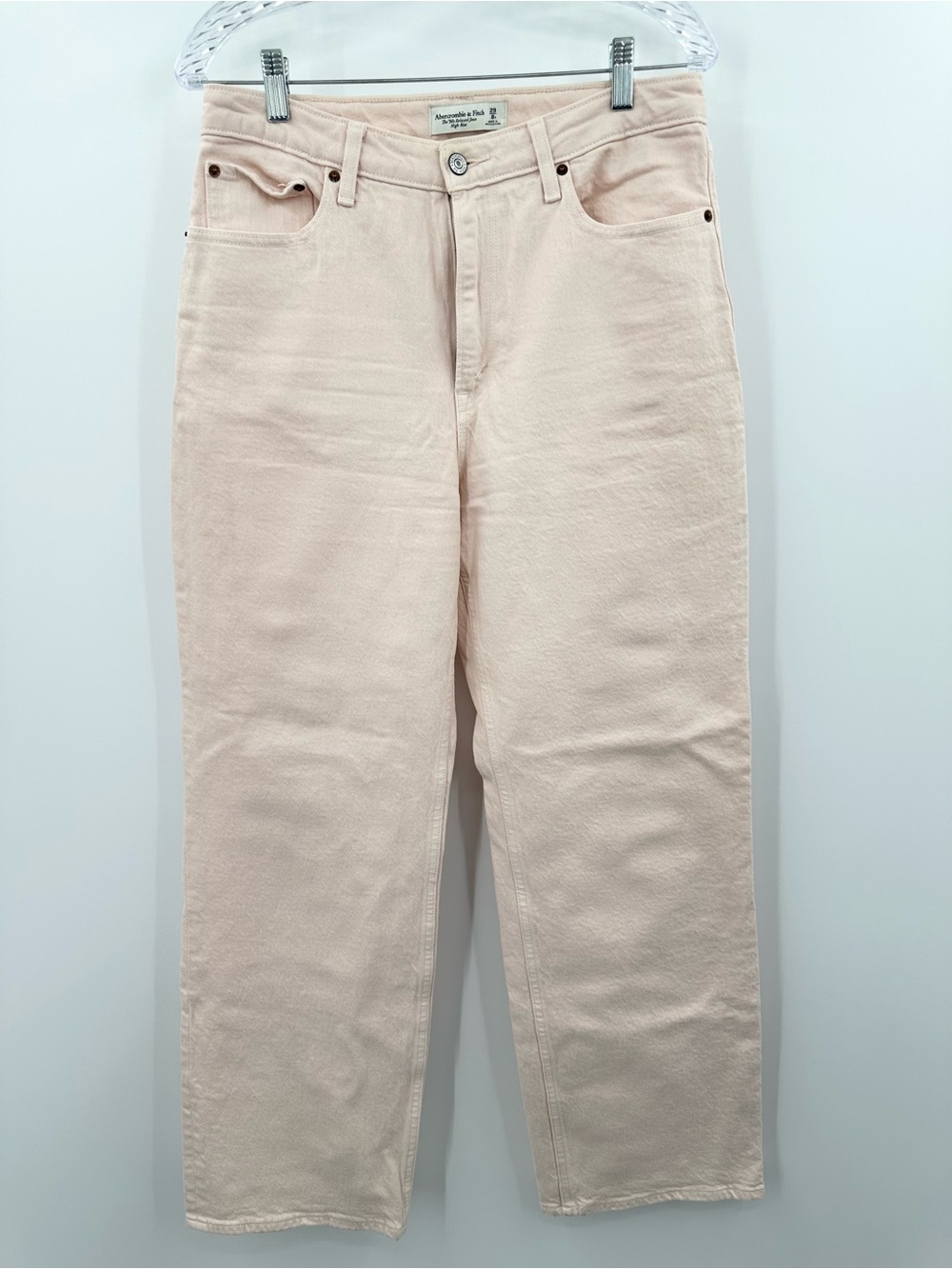 Abercrombie & Fitch Women's Pink The 90's Relaxed High-Rise Jeans Size 8